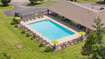 Sparkling outdoor pool
